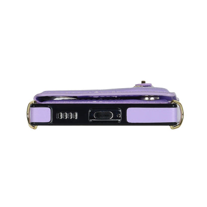 Samsung Galaxy S24 Plus Hoesje - Paars - Luxe Back Cover met Telefoonkoord en Rits