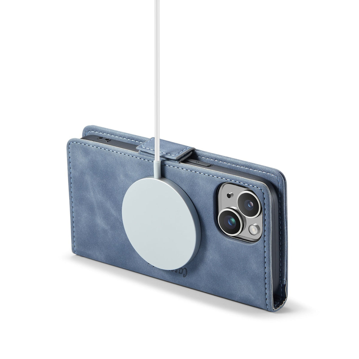 Apple iPhone 15 Plus Hülle - Shadow Gray - Portemonnaie-MagSafe-Klapphülle mit Kartenfach