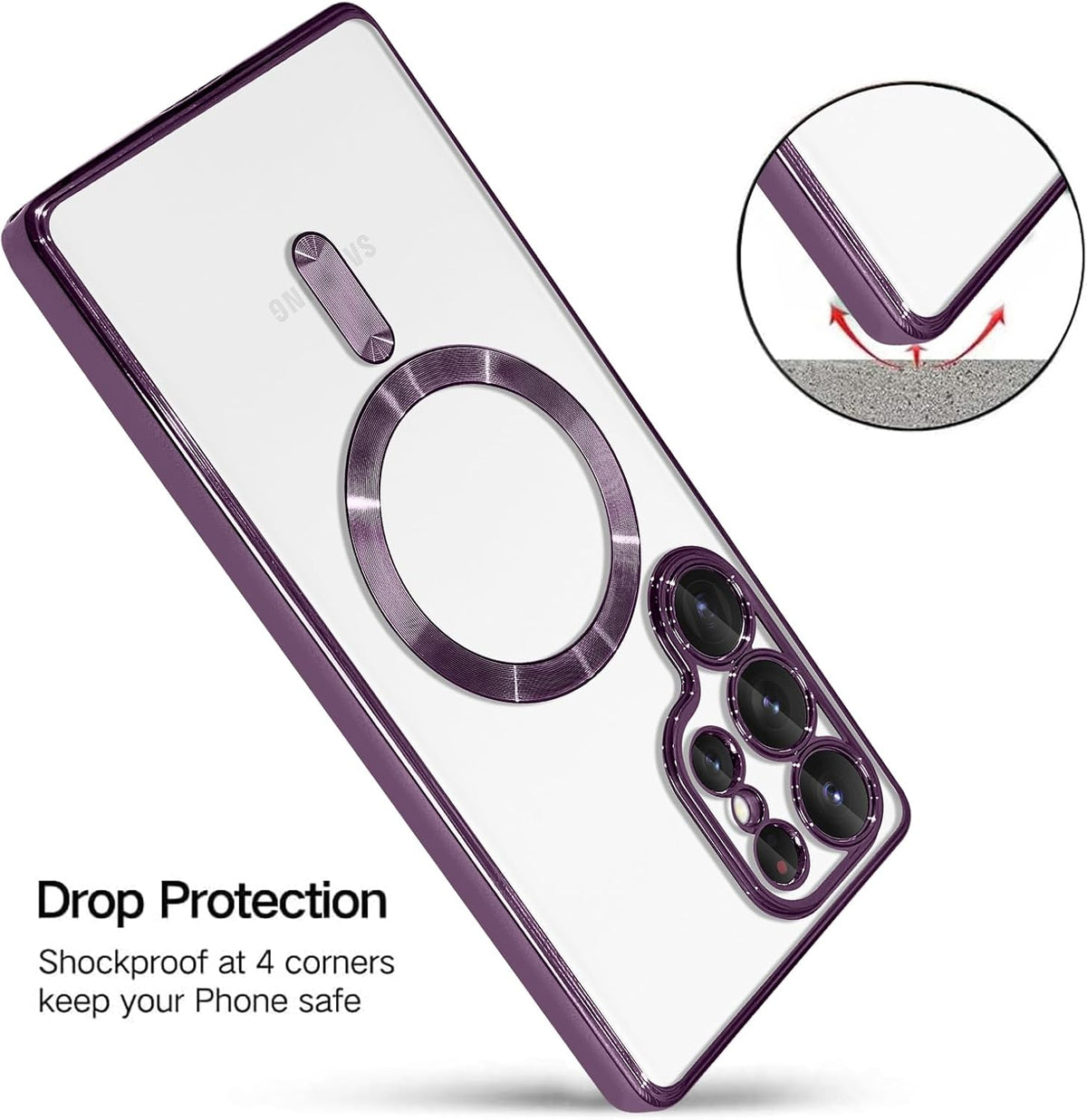Samsung Galaxy S25 Ultra Hoesje - Paars - Siliconen MagSafe Back Cover