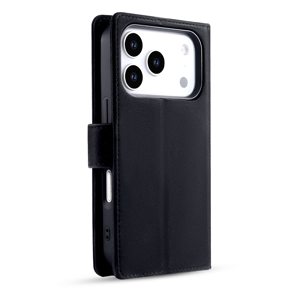 Apple iPhone 18 Pro Max Hoesje - Onyx Black - 2 in 1 Velvet Bookcase