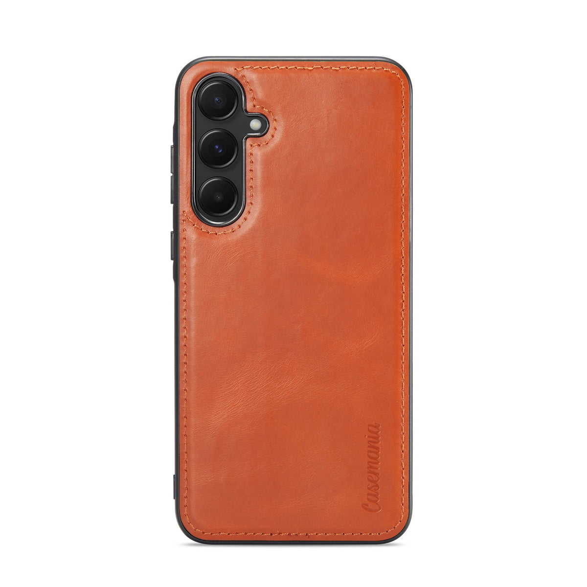 Samsung Galaxy A55 Hoesje - Sienna Brown - Echt Leren 2 in 1 Bookcase