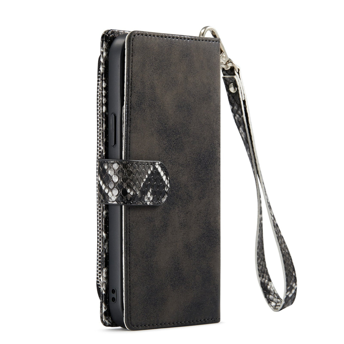 Apple iPhone 13 Pro Hoesje - Zwart - Extra Stevige Luxe Bookcase met Rits en Pasjeshouder