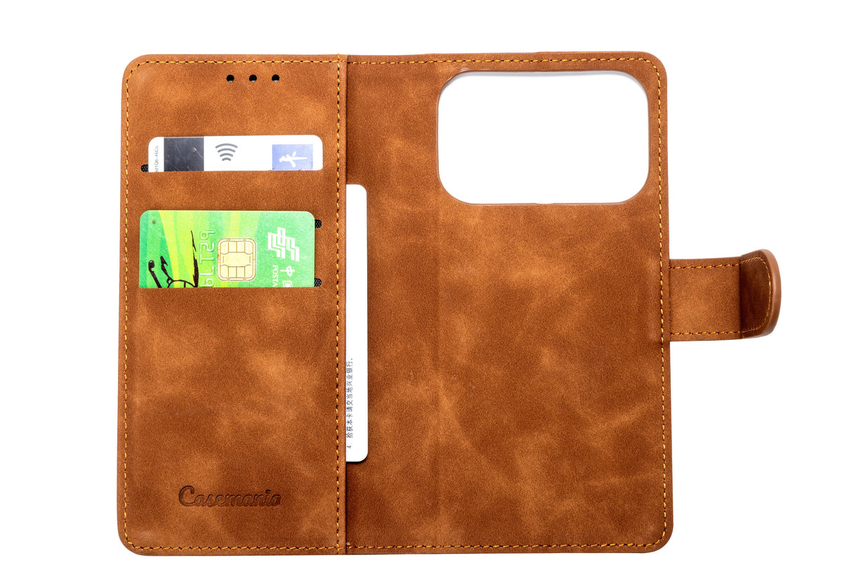 Apple iPhone 17 Pro Hoesje - Sienna Brown - 2 in 1 MagSafe Bookcase