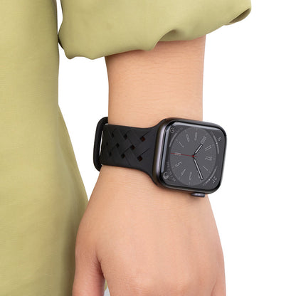 Apple Watch Bandje 38/40/41/42 mm - Hoco Flexible WA16 Siliconen - Groen