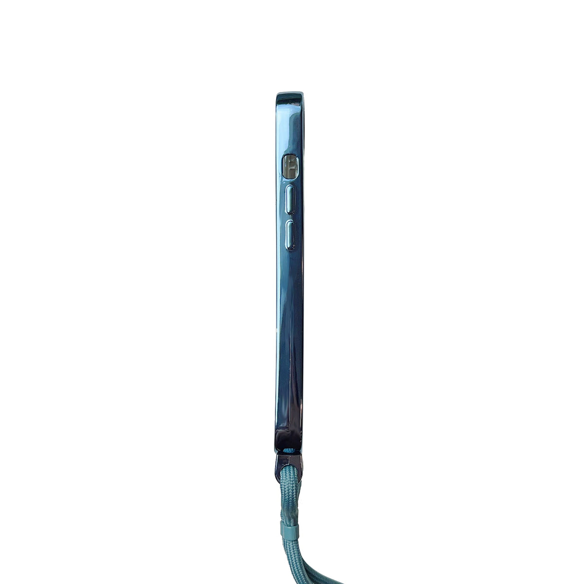 Apple iPhone 12 Hülle - Blau - Silikon-MagSafe-Backcover mit Handykette