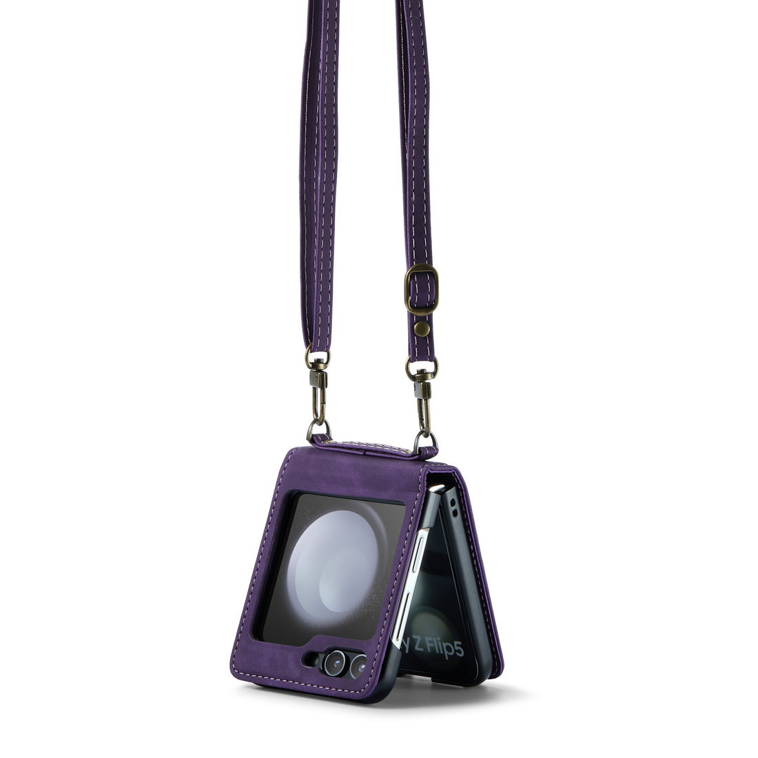 Arco | Z Flip-serie Crossbody Hoesje | Deep Purple