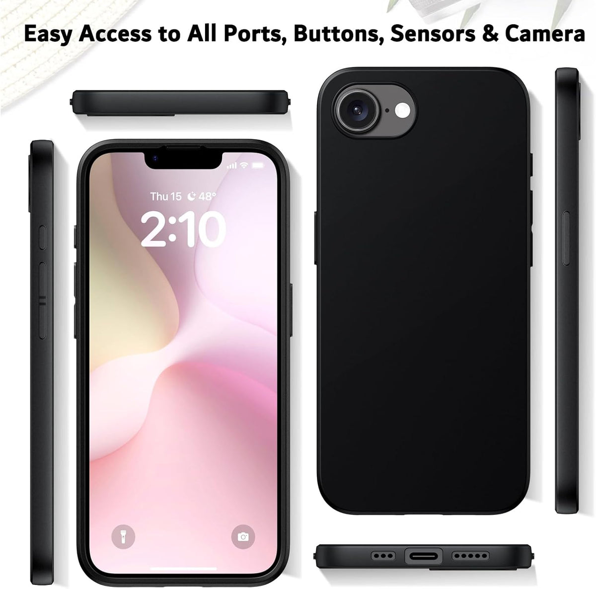 Apple iPhone 17e Hülle - Schwarz - Silikon-Backcover