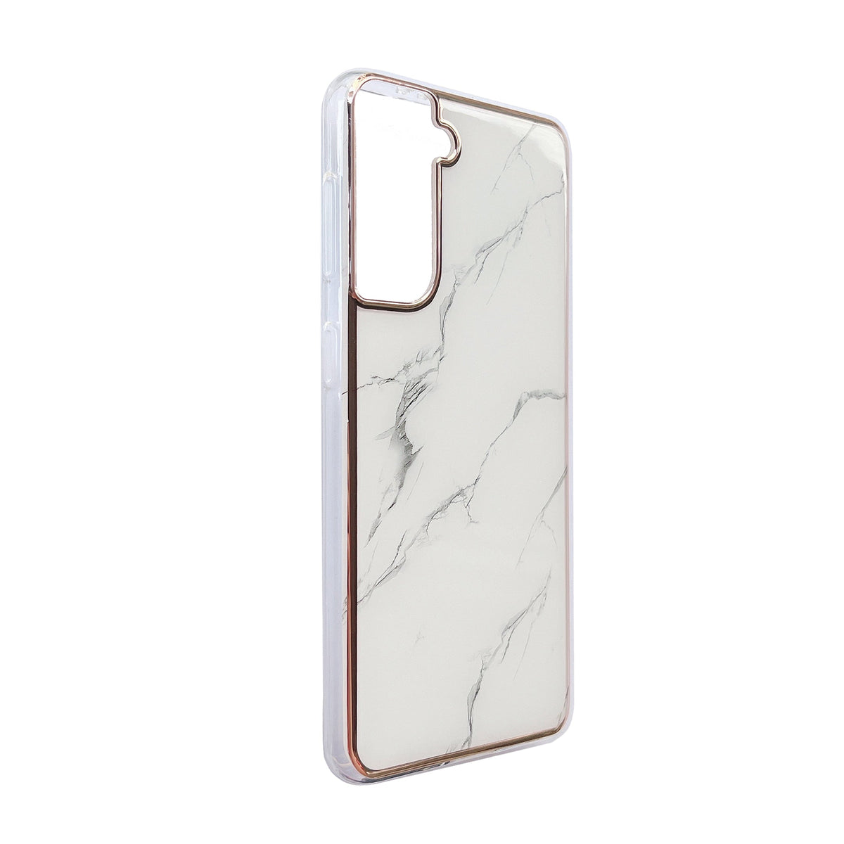Samsung Galaxy S23 FE Hoesje - Wit - Siliconen Marmer Back Cover