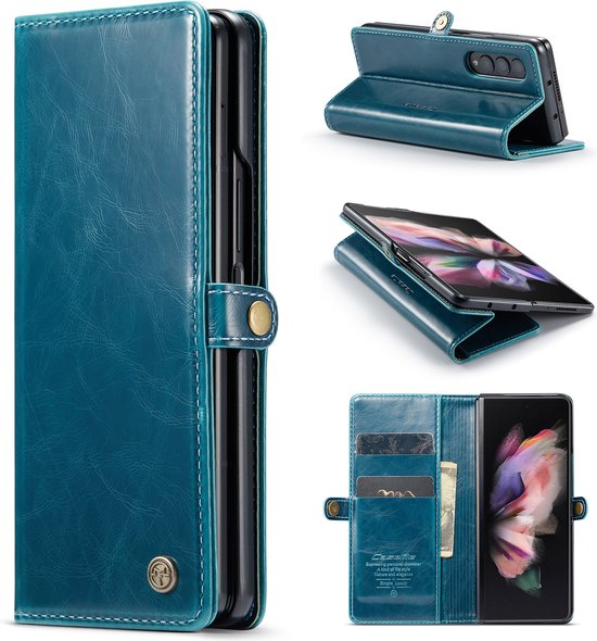 Samsung Galaxy Z Fold 4 Hoesje - Rustiek Emerald Green - Bookcase