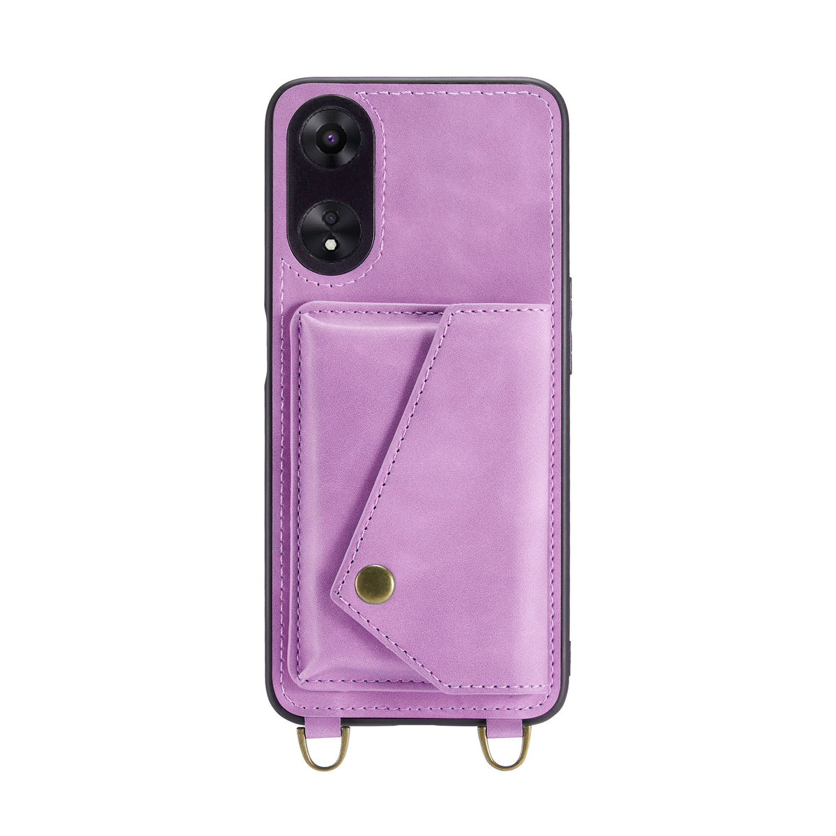 Oppo Reno 8T 4G Hoesje - Bright Lila - Luxe Back Cover met Telefoonkoord