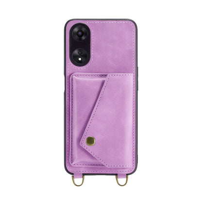 Oppo Reno 8T 4G Hoesje - Bright Lila - Luxe Back Cover met Telefoonkoord