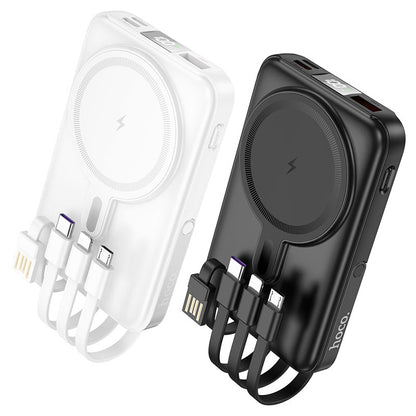 Hoco Powerbank 10.000mAh Magnetisch Draadloos 22.5W met Standaard - Zwart