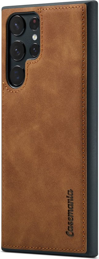 Samsung Galaxy S23 Ultra Hoesje - Sienna Brown - 2 in 1 Bookcase