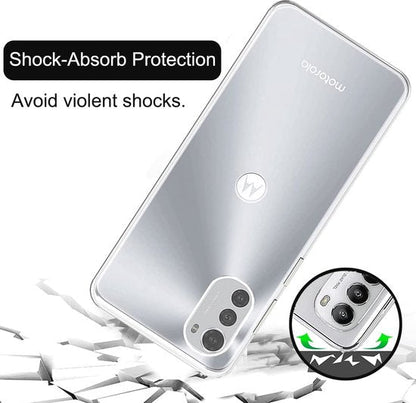 Motorola Moto E32 Hoesje - Zwart - Siliconen Back Cover met Telefoonkoord