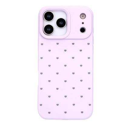 Apple iPhone 17 Pro Max Hoesje - Paars - Hartjes Back Cover