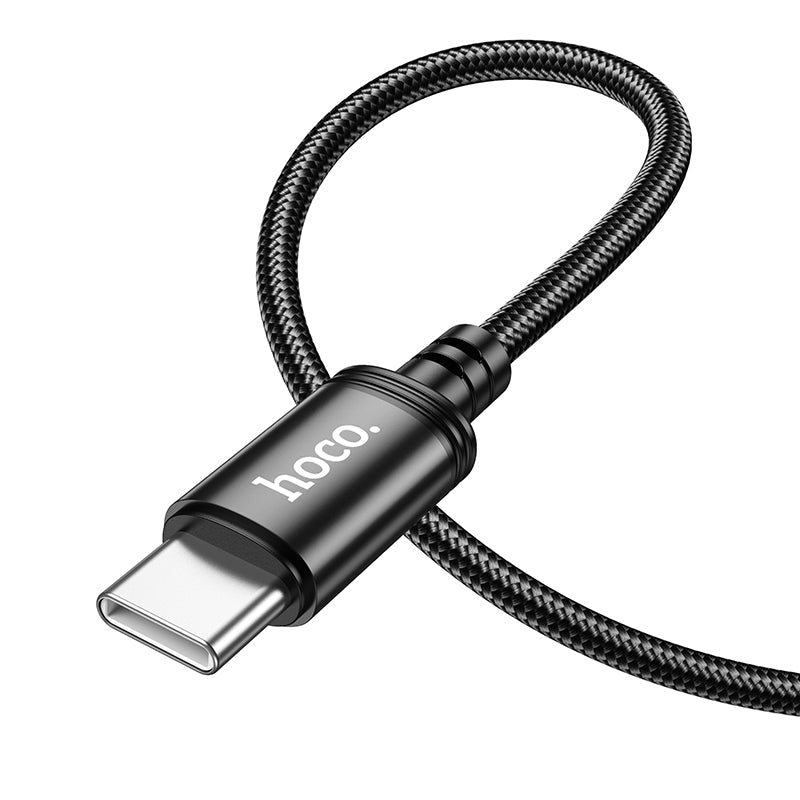 Hoco X91 Oplaad & Data Type C naar Type C Gevlochten Kabel - Geschikt voor USB-C Smartphones, Tablets, PC & Laptop