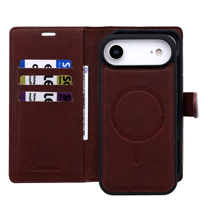 Apple iPhone Air Hoesje - Burgundy Red - 2 in 1 MagSafe Bookcase