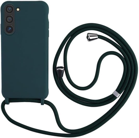 Samsung Galaxy A14 4G Hülle - Grün - Silikon-Backcover mit Handykette
