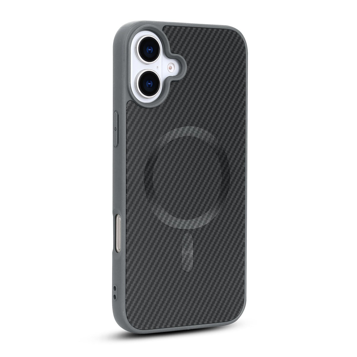Apple iPhone 16 Plus Hoesje - Grijs - Carbon MagSafe Back Cover