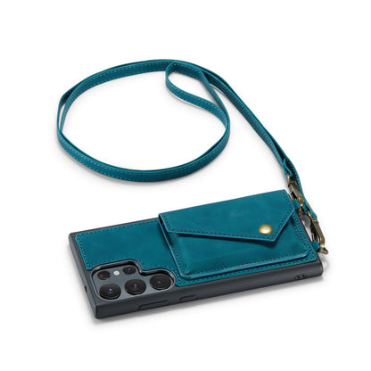 Samsung Galaxy S23 Ultra Case - Emerald Green - Luxury Back Cover with Phone Strap