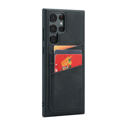Samsung Galaxy S24 Ultra Hoesje - Charcoal Gray - Back Cover met Pasjeshouder