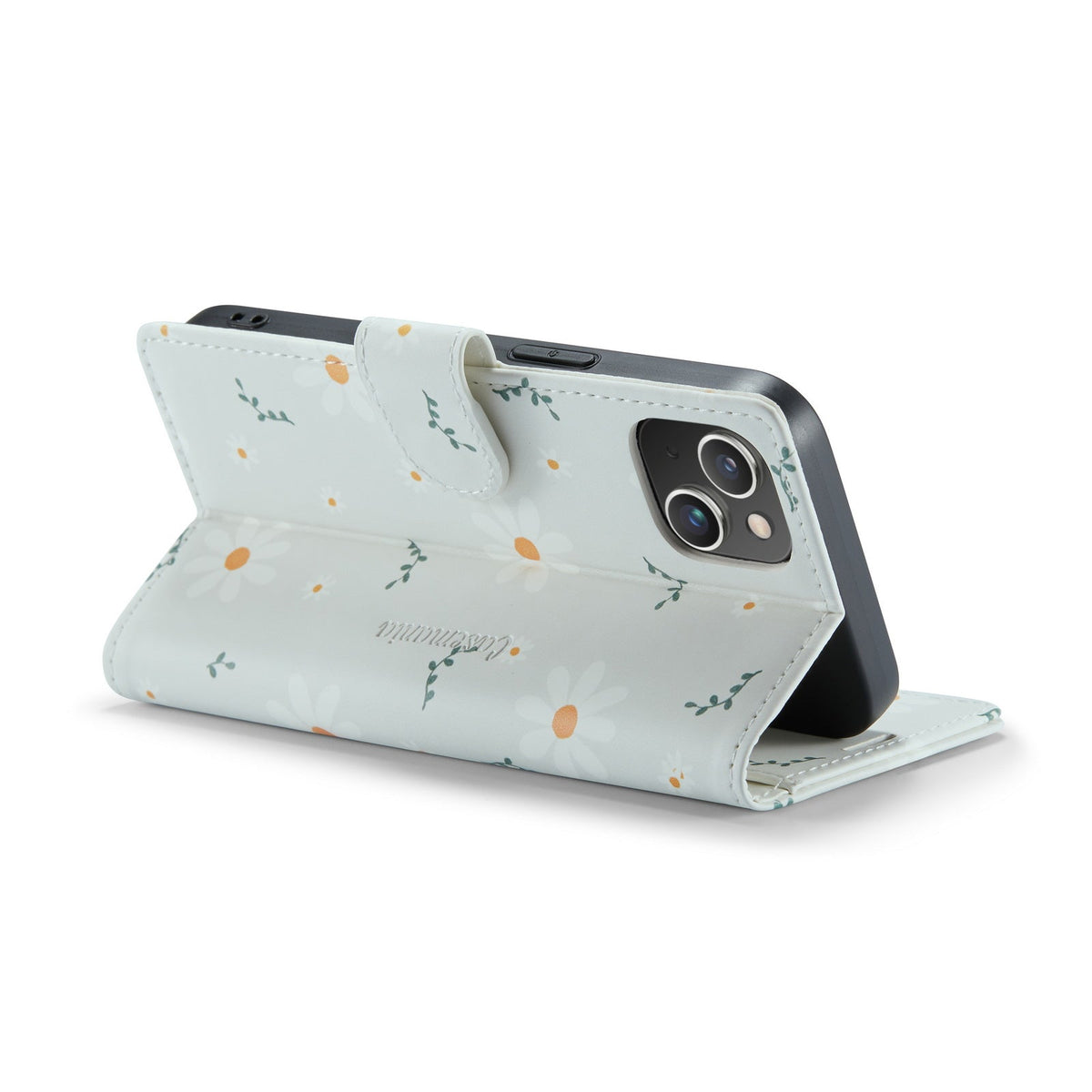 Apple iPhone 14 Hülle - Gänseblümchen - Klapphülle mit Kartenfach und Print
