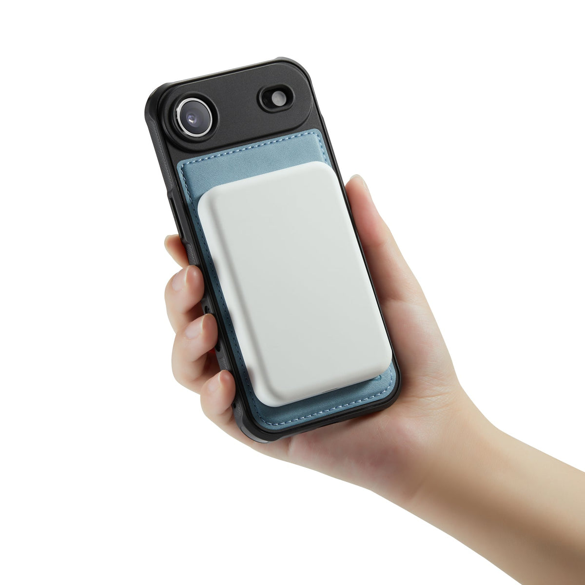 Apple iPhone Air Case - Aqua Blue - Faux Leather MagSafe Back Cover