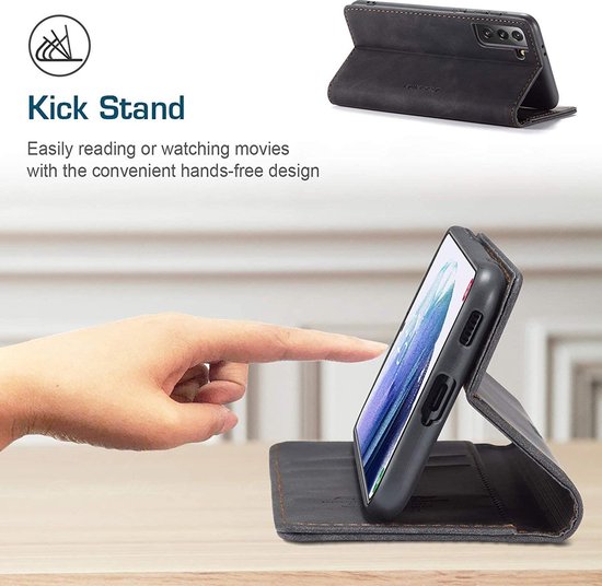 Samsung Galaxy S21 Plus Hülle - Charcoal Gray - Dünne Bookcase