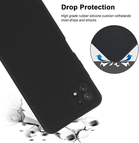 Samsung Galaxy A22 5G Hoesje - Zwart - Siliconen Back Cover