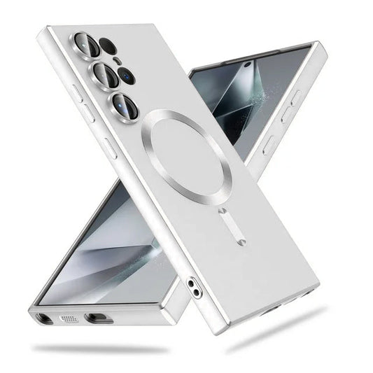 Samsung Galaxy S25 Ultra Case - Silver - Matte Silicone MagSafe Back Cover