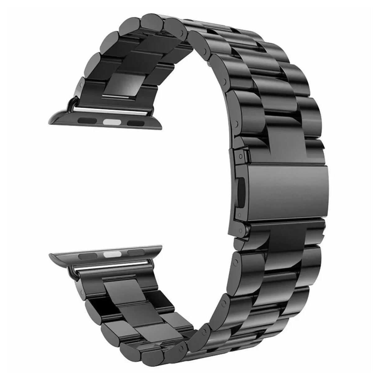 Apple Watch Bandje 38/40/41/42 mm - RVS Metalen Schakelband - Zwart
