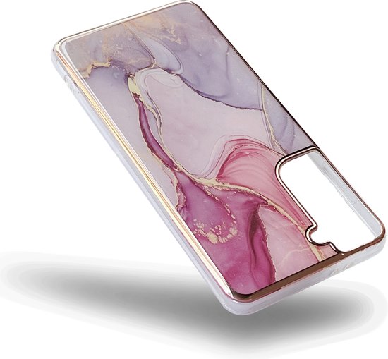 Samsung Galaxy S22 Plus Hoesje - Nova - Siliconen Marmer Back Cover