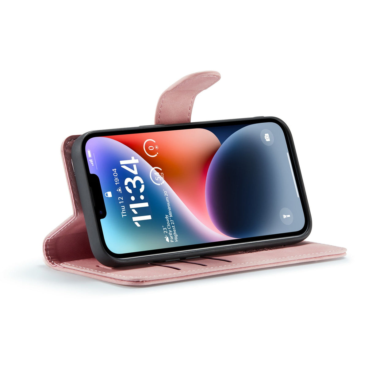 Apple iPhone 16e Hoesje - Pale Pink - 2 in 1 Bookcase