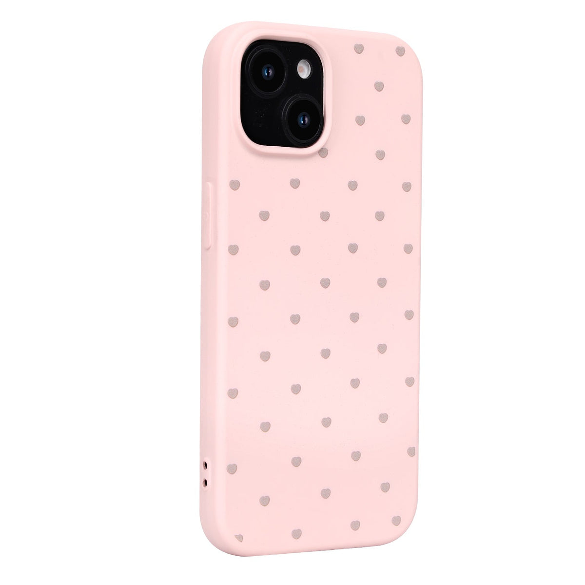 iPhone 12 Hoesje - Roze - Hartjes Back Cover