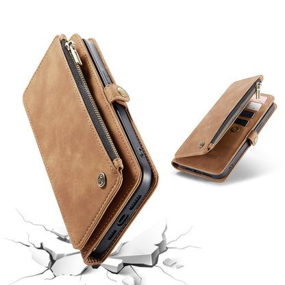 Apple iPhone 15 Pro Hoesje - Sienna Brown - Luxe Portemonnee MagSafe Bookcase met Rits en Telefoonkoord