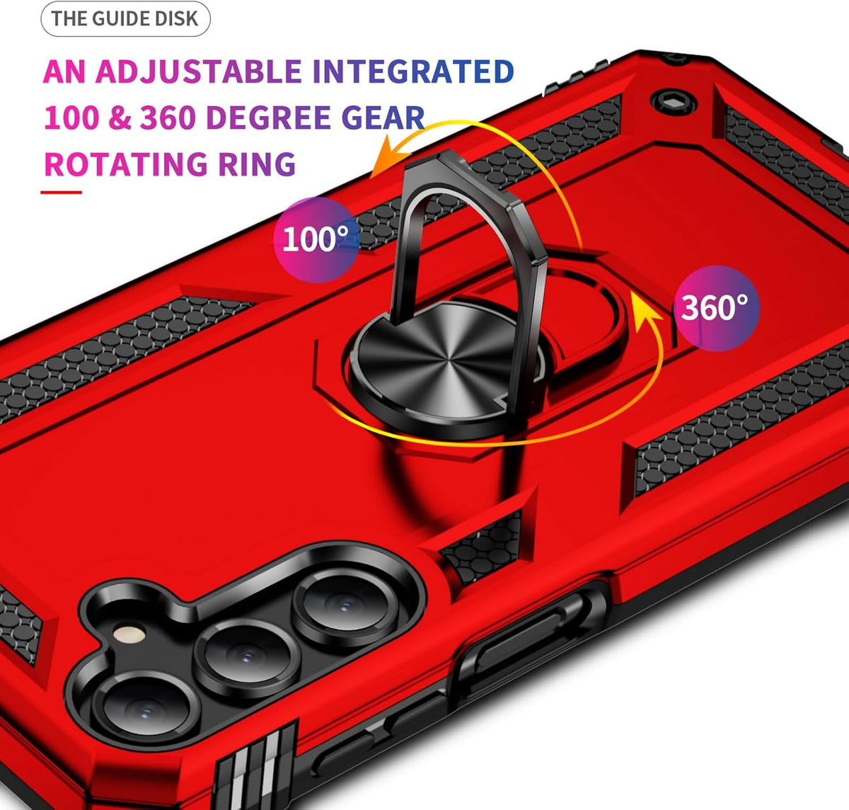Samsung Galaxy A26 Hoesje - Rood - Armor Kickstand Back Cover