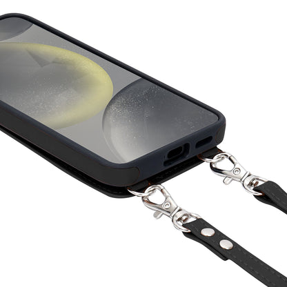 Samsung Galaxy S25 Plus Hoesje - Zwart - Luxe Back Cover met Telefoonkoord en Rits