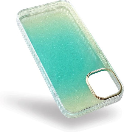 Apple iPhone 12 Case - Turquoise - Glitter Back Cover