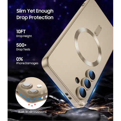 Samsung Galaxy S25 FE Hoesje - Goud - Matte Siliconen MagSafe Back Cover