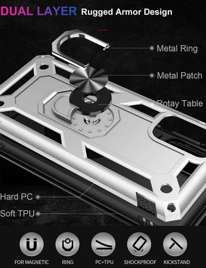 Samsung Galaxy S20 Plus Hoesje - Grijs - Armor Kickstand Back Cover