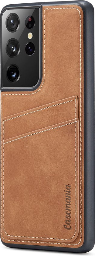 Samsung Galaxy S21 Ultra Case - Sienna Brown - Back Cover with Card Holder