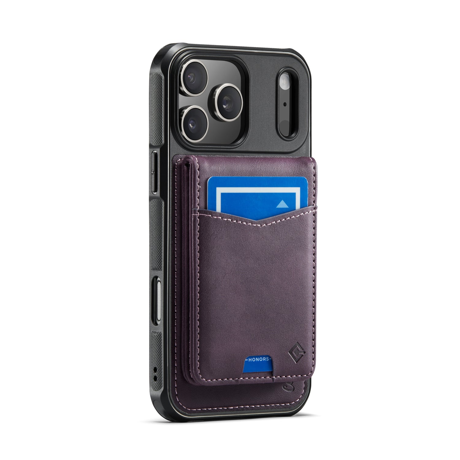 Hochwertige 2-in-1-Rückseite | Abnehmbarer Ständer mit Brieftaschenfunktion | für Apple iPhone