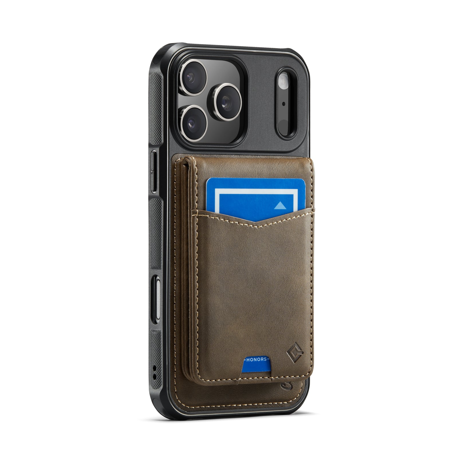 Hochwertige 2-in-1-Rückseite | Abnehmbarer Ständer mit Brieftaschenfunktion | für Apple iPhone