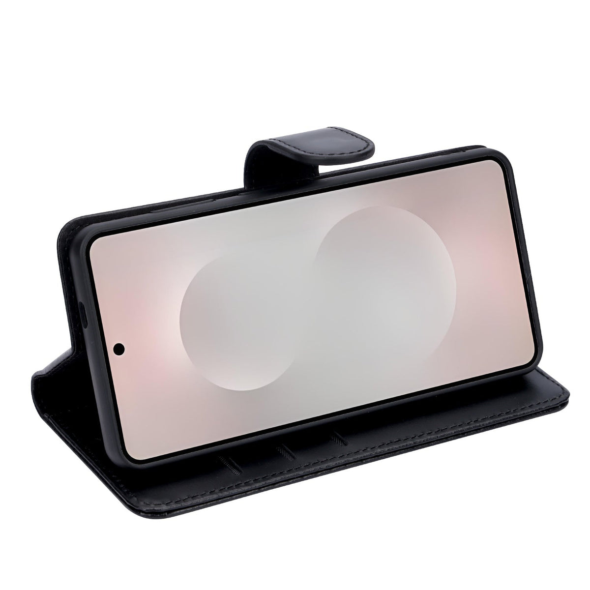 Étui pour Samsung Galaxy S26 - Noir Onyx - Étui portefeuille en cuir véritable