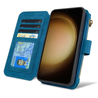 Apple iPhone 16 Pro Max Hoesje - Navy Blue - 2 in 1 Bookcase met Rits