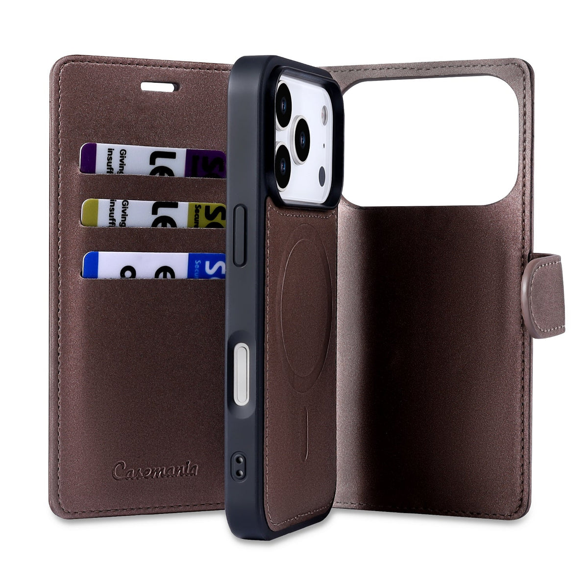 Apple iPhone 18 Pro Max Hoesje - Mocha Brown - 2 in 1 Velvet Bookcase