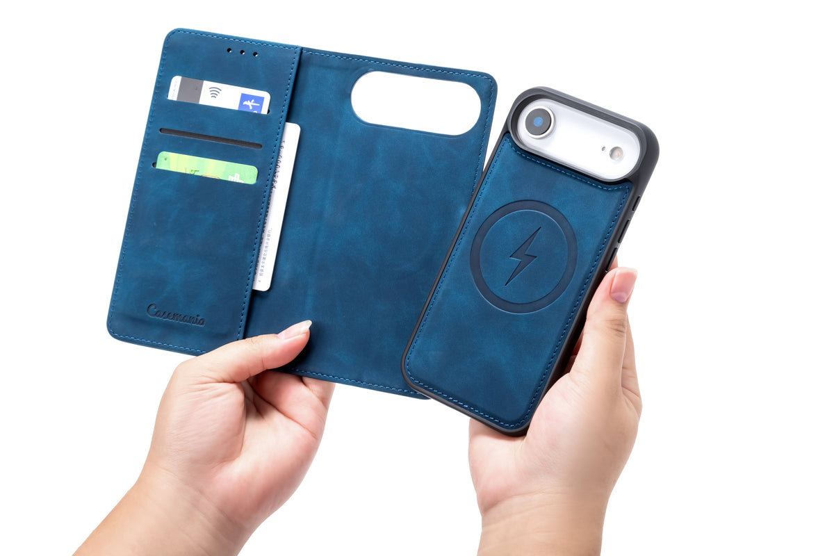 Apple iPhone Air Hoesje - Navy Blue - 2 in 1 MagSafe Bookcase