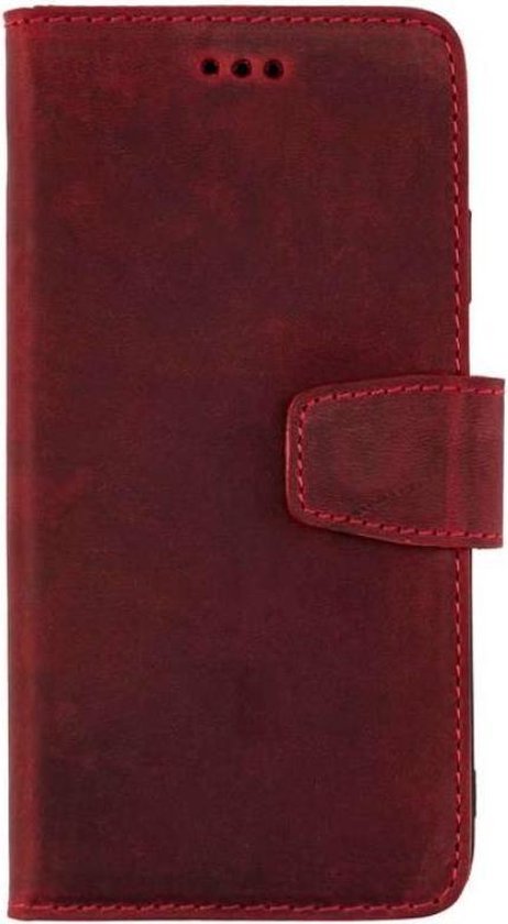 Samsung Galaxy S20 Hoesje - Rood - Handgemaakt Luxe Bookcase met Vakken