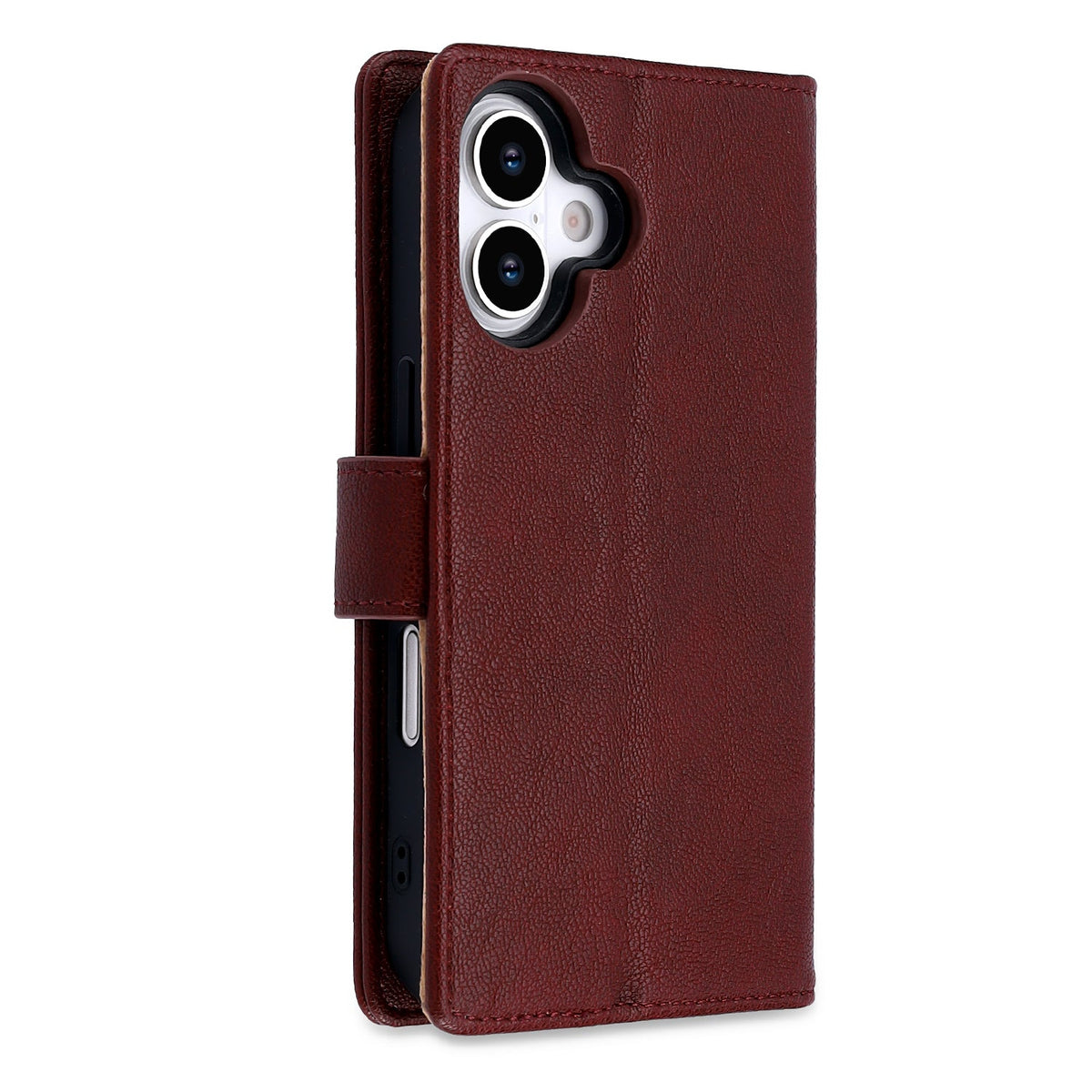 iPhone 17 Hoesje - Burgundy Red - 2 in 1 Lederlook Bookcase