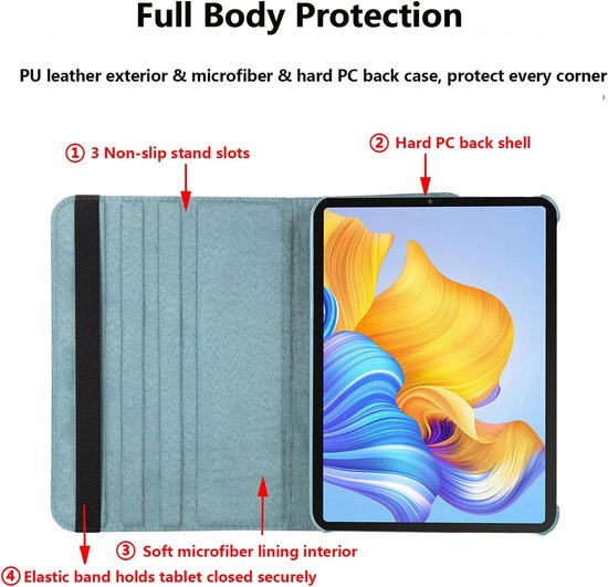 Apple iPad 2025 (11th Gen) Tablethoes - Light Blue - Draaibare Bookcase